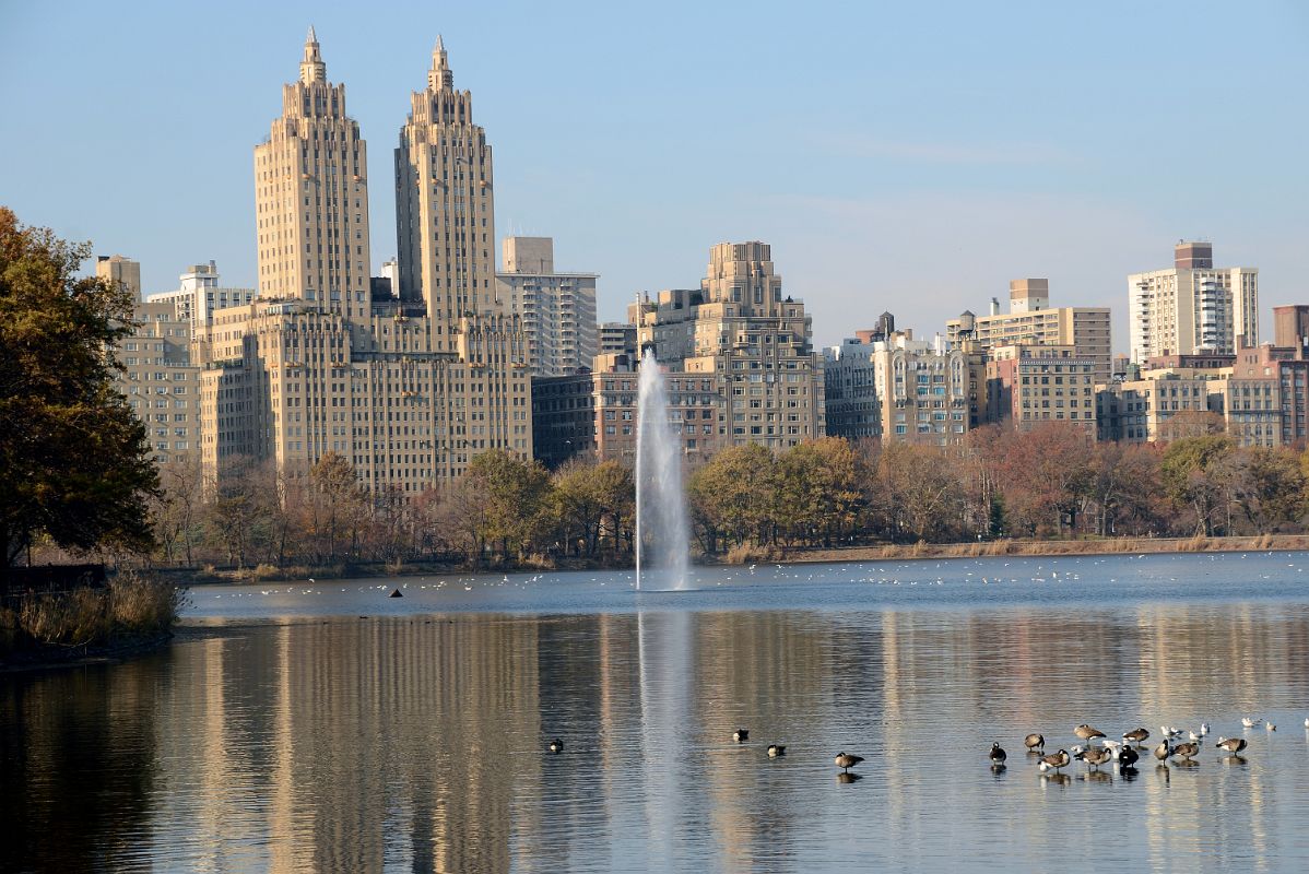 33B Jackie Kennedy Onassis Reservoir And Fountain With The Eldorado Beyond In November In Central Park